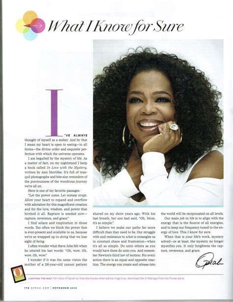 what i know for sure oprah|o the oprah magazine winfrey.